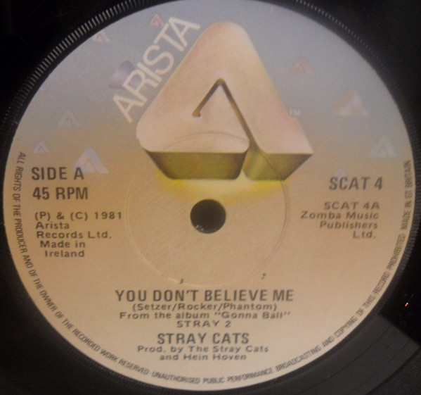 Stray Cats – You Don't Believe Me (1981, Vinyl) - Discogs