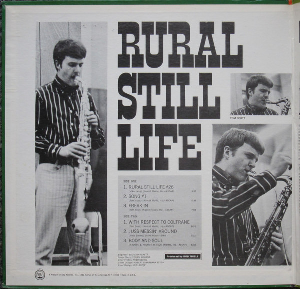 ladda ner album Tom Scott - Rural Still Life