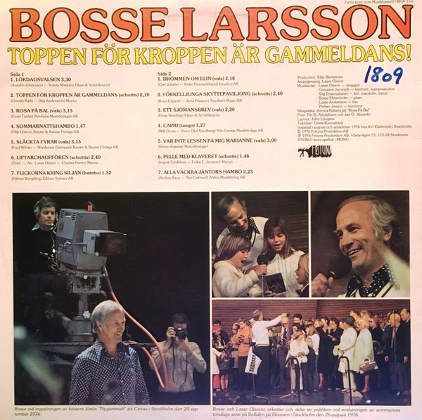 last ned album Bosse Larsson - Toppen För Kroppen Är Gammeldans