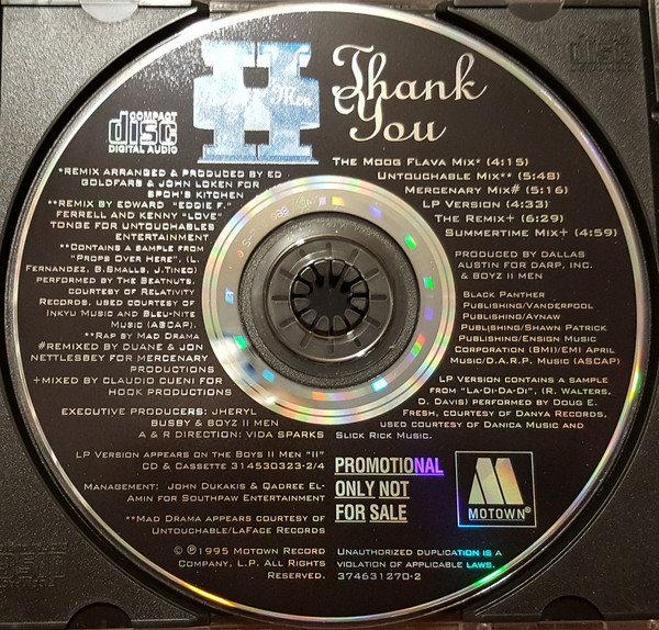 Boyz II Men – Thank You (1995, Vinyl) - Discogs