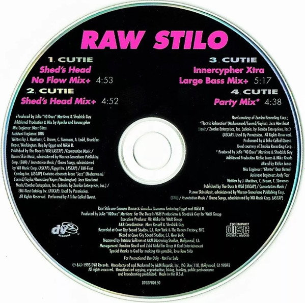 Raw Stilo – Cutie (1995, CD) - Discogs