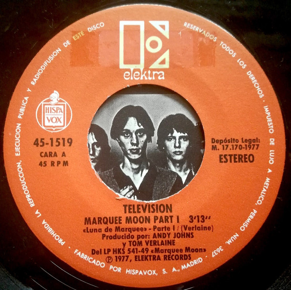 Television – Marquee Moon (1977, Vinyl) - Discogs