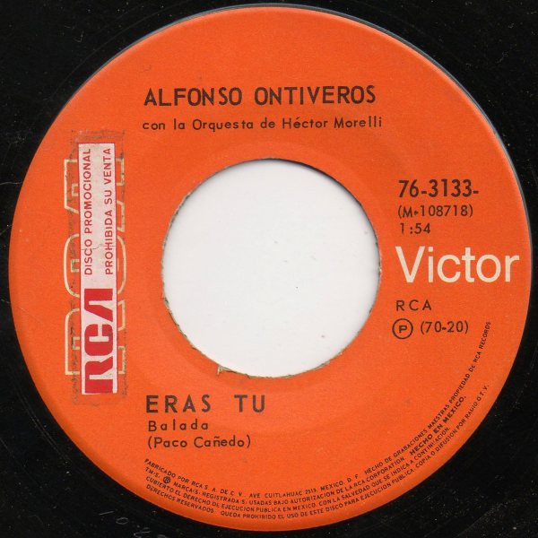 last ned album Alfonso Ontiveros - Eras Tu