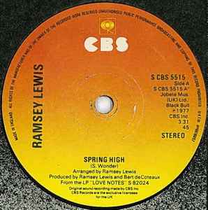 Ramsey Lewis – Spring High (1977, Vinyl) - Discogs