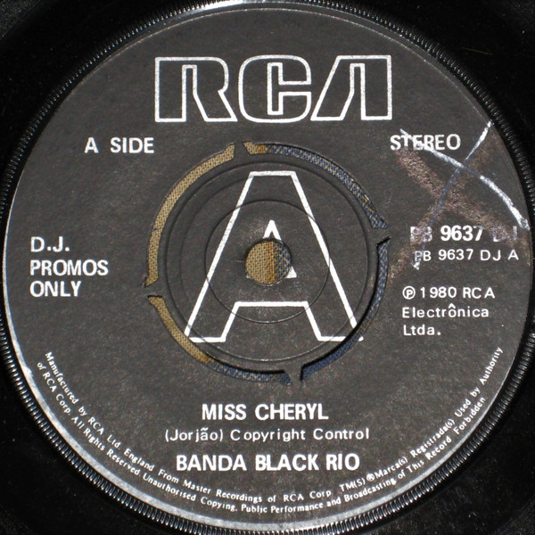 Banda Black Rio – Miss Cheryl (1980, Vinyl) - Discogs