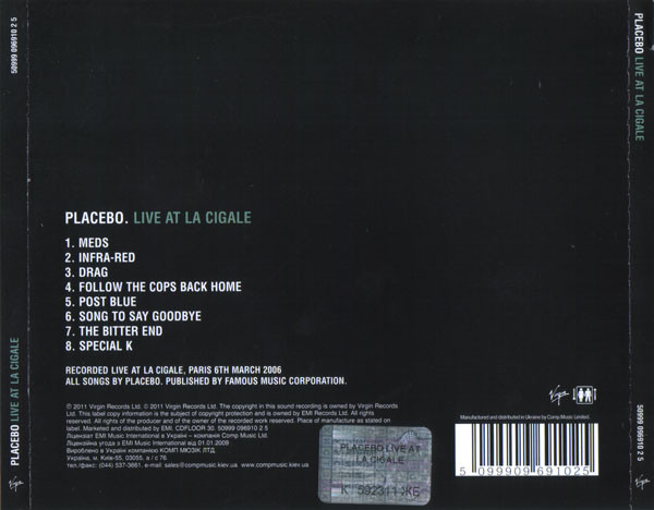 Placebo Live At La Cigale 2011 CD Discogs