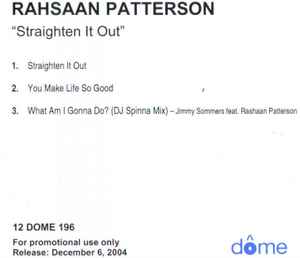 Rahsaan Patterson - Straighten It Out album cover