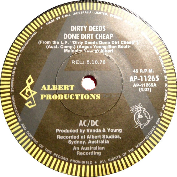 AC/DC – Dirty Deeds Done Dirt Cheap (1976, Vinyl) - Discogs