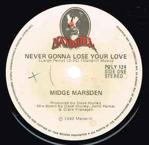 Midge Marsden - Never Gonna Lose Your Love album cover