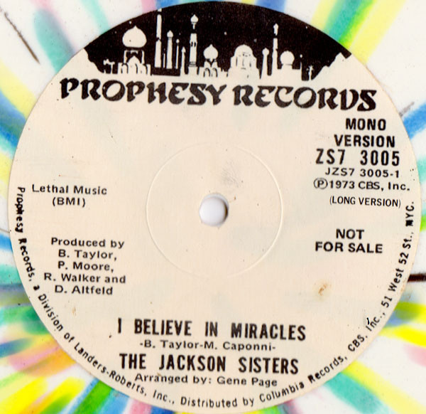 Jackson Sisters - I Believe In Miracles / (Why Can't We Be) More