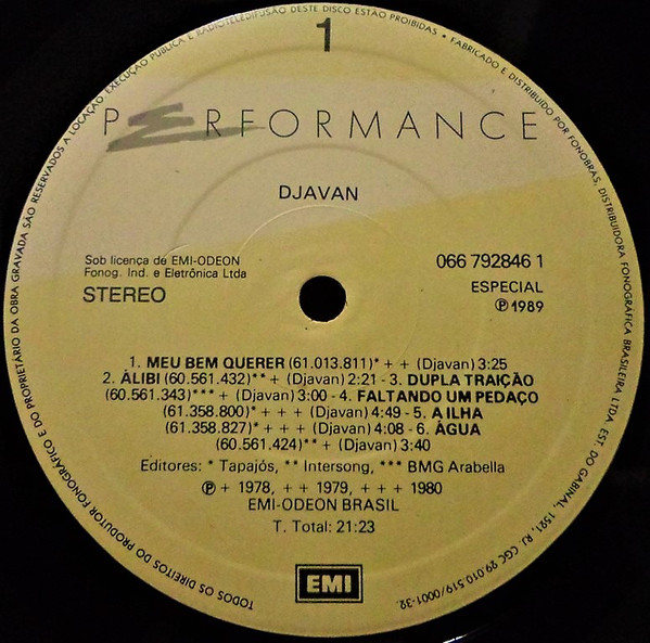 Album herunterladen Djavan - Performance