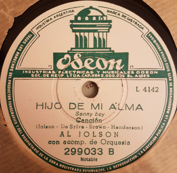 Album herunterladen Al Jolson - Mi Mamita Hijo De Mi Alma