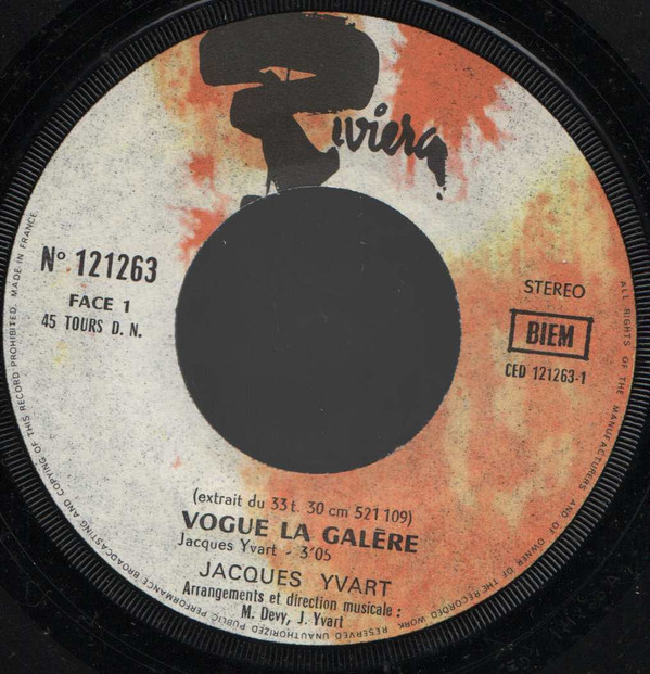 télécharger l'album Jacques Yvart - Vogue La Galère