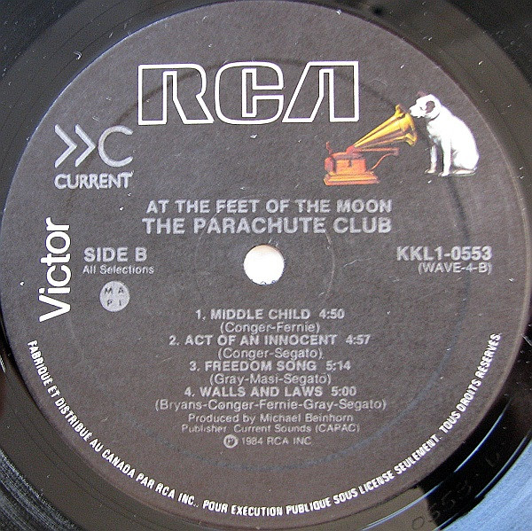 The Parachute Club - At The Feet Of The Moon | Current (KKL1-0553) - 6