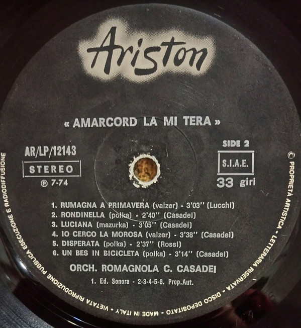 télécharger l'album Orchestra Romagnola di C Casadei - Amarcord La Mi Tera