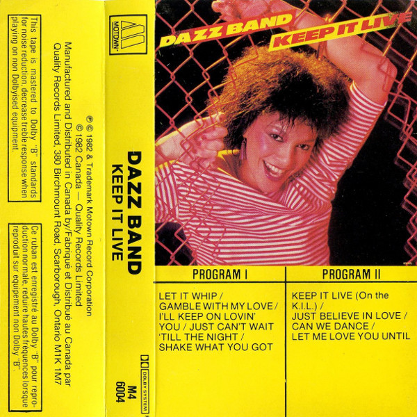Dazz Band – Keep It Live (1982, Cassette) - Discogs