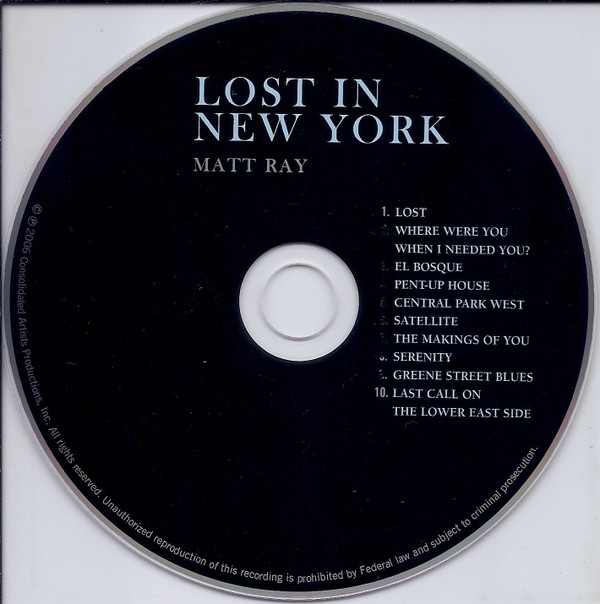 télécharger l'album Matt Ray - Lost In New York