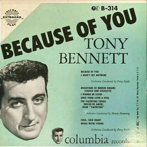 Tony Bennett Because Of You 1951 Vinyl Discogs 