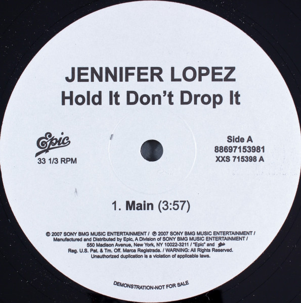 Jennifer Lopez – Hold It, Don't Drop It (2007, CDr) - Discogs