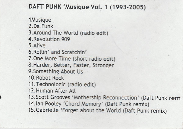 Daft Punk - Musique Vol. I 1993 - 2005 | Releases | Discogs