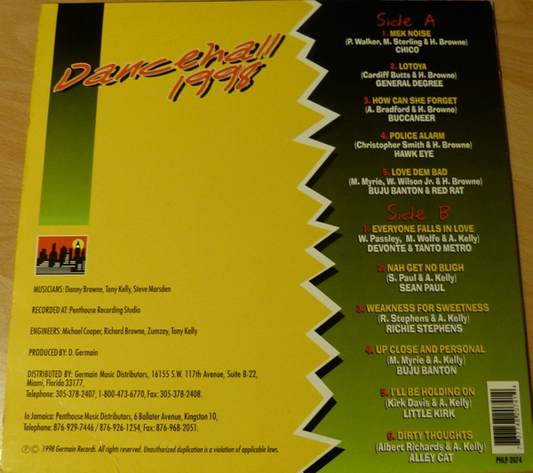 last ned album Various - Dancehall 1998