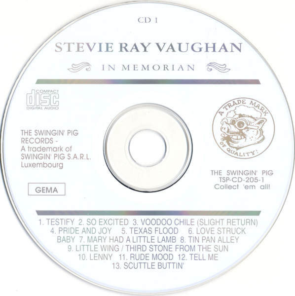 Stevie Ray Vaughan – In Memoriam (1995, CD) - Discogs