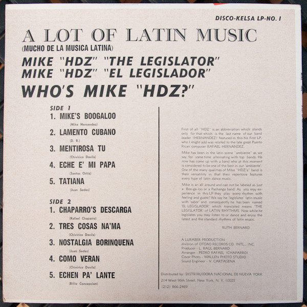 descargar álbum Mike HDZ - A Lot Of Latin Music The Legislator Again On The Scene