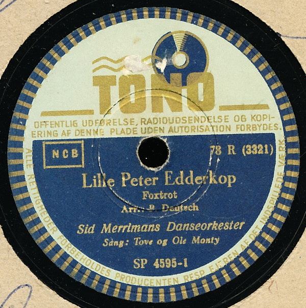 baixar álbum Sid Merrimans Danseorkester, Tove Monty, Ole Monty, Povl FlatauPetersen - Lille Peter Edderkop Hedepigen