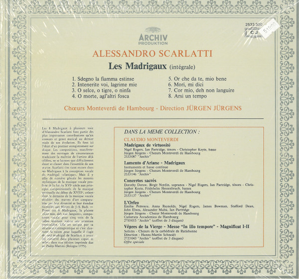 ladda ner album Alessandro Scarlatti - Les Madrigaux integrale I Madrigali integrale