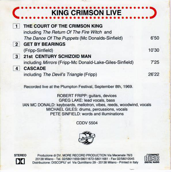 descargar álbum King Crimson - Live