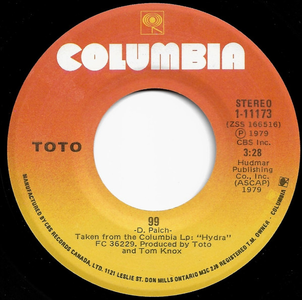 Toto – 99 (1979, Vinyl) - Discogs