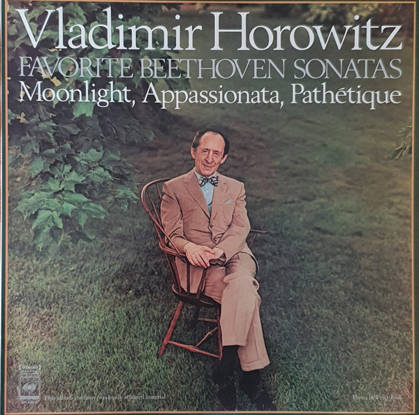 Vladimir Horowitz – Favorite Beethoven Sonatas (1977, Vinyl) - Discogs