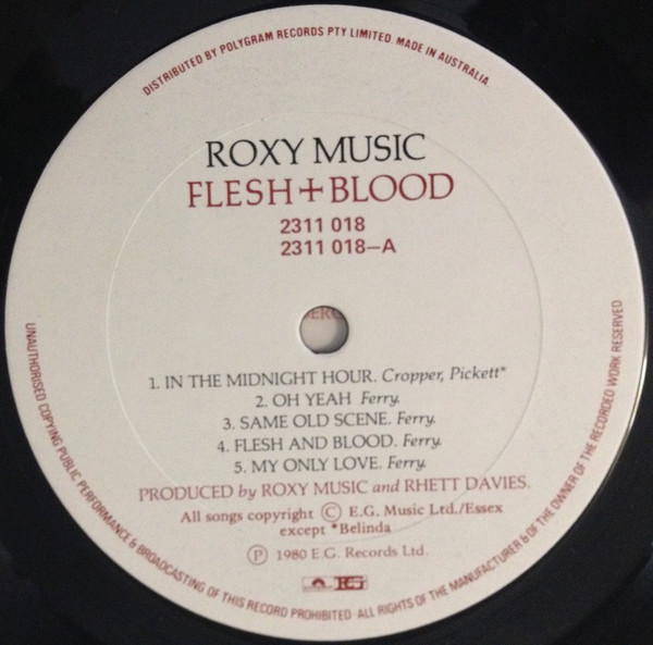 Roxy Music - Flesh + Blood | EG (2311 018) - 3