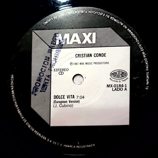 Kristian Conde – Dolce Vita (1986, Vinyl) - Discogs