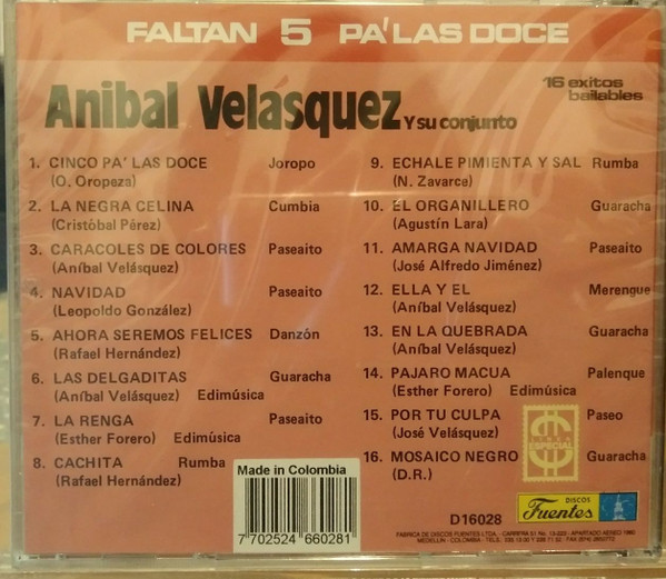 lataa albumi Aníbal Velásquez Y Su Conjunto - Fantan 5 Pa Las Doce
