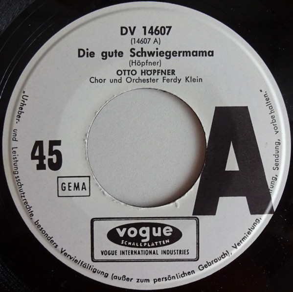 descargar álbum Otto Höpfner - Die Gute Schwiegermama Pellkartoffel Mit Käs