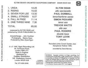 Elton Dean's Unlimited Saxophone Company - Elton Dean's Unlimited Saxophone Company