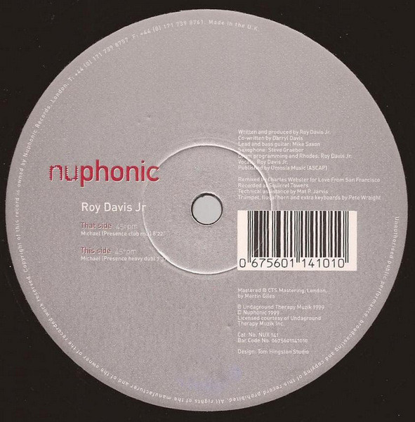 Roy Davis Jr – Michael (1999, Vinyl) - Discogs