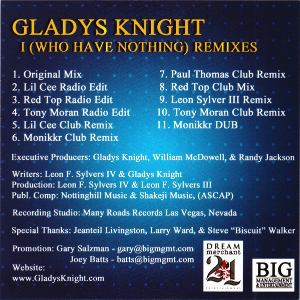 descargar álbum Gladys Knight - I Who Have Nothing Remixes