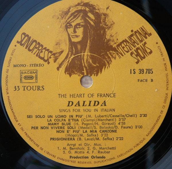 descargar álbum Dalida - The Heart Of France Sings In Italian For You