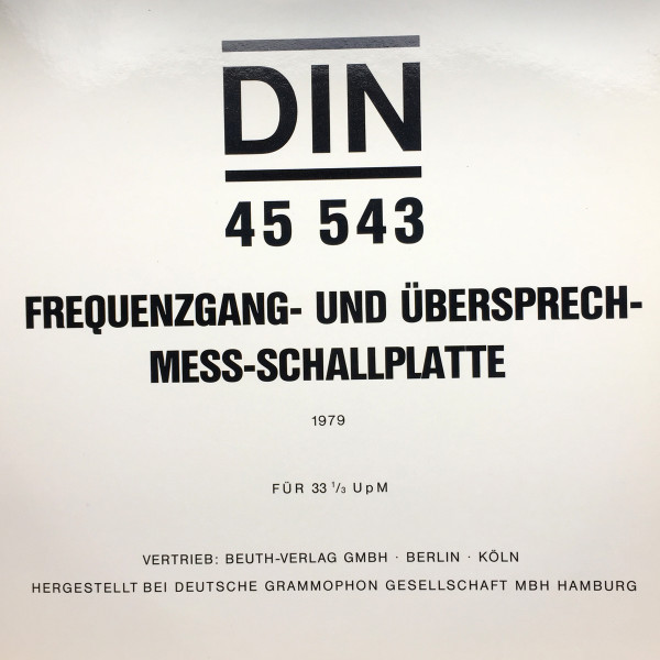 last ned album No Artist - DIN 45 543 Frequenzgang und Übersprech Mess Schallplatte