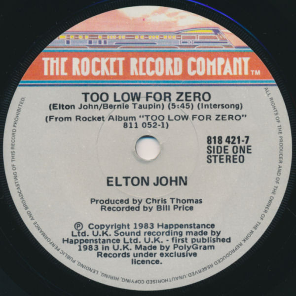 40 Years Ago: Elton John Roars Back With 'Too Low for Zero