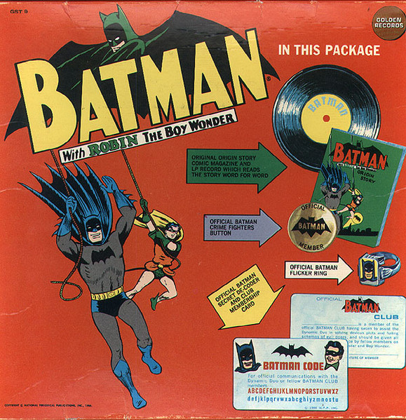 Golden Story Teller – Batman With Robin The Boy Wonder (1966, Vinyl) -  Discogs