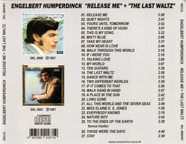 ladda ner album Engelbert Humperdinck - Release Me The Last Waltz