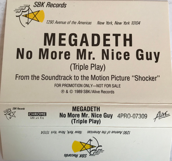 Megadeth - No More Mr. Nice Guy | Releases | Discogs