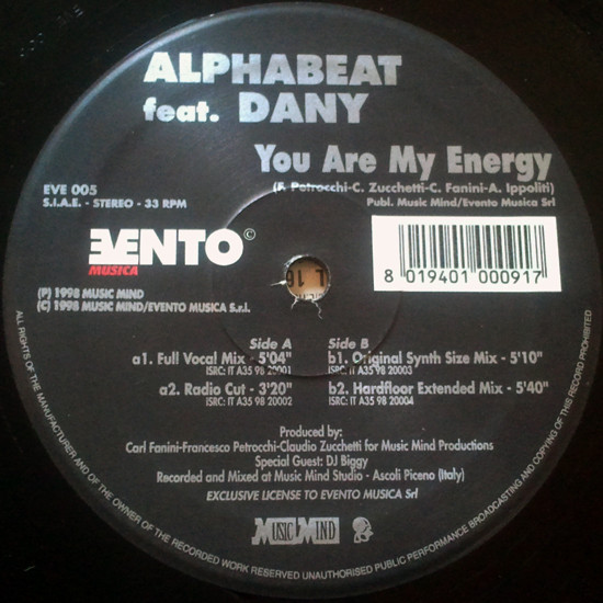 baixar álbum Alphabeat Feat Dany - You Are My Energy