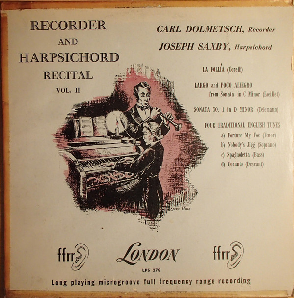 Album herunterladen Carl Dolmetsch, Joseph Saxby - Recorder And Harpsichord Recital Vol II