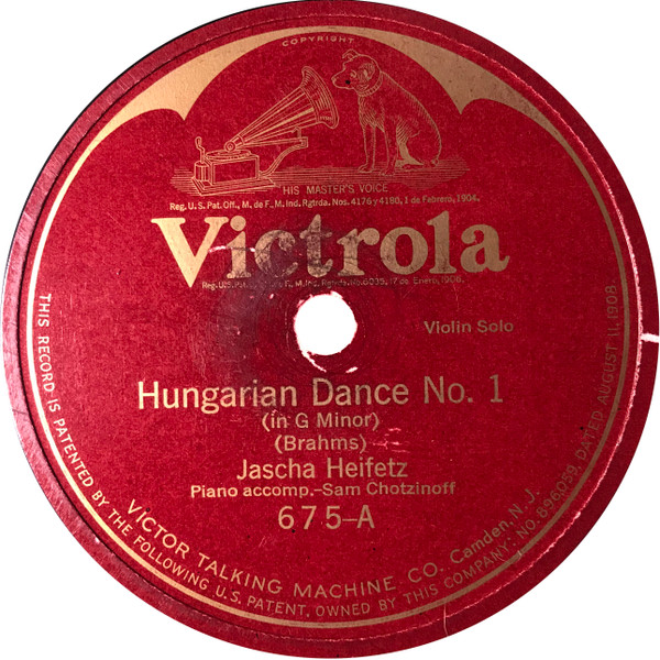 télécharger l'album Jascha Heifetz - Hungarian Dance No 1 In G Minor Slavonic Dance No 1 In G Minor