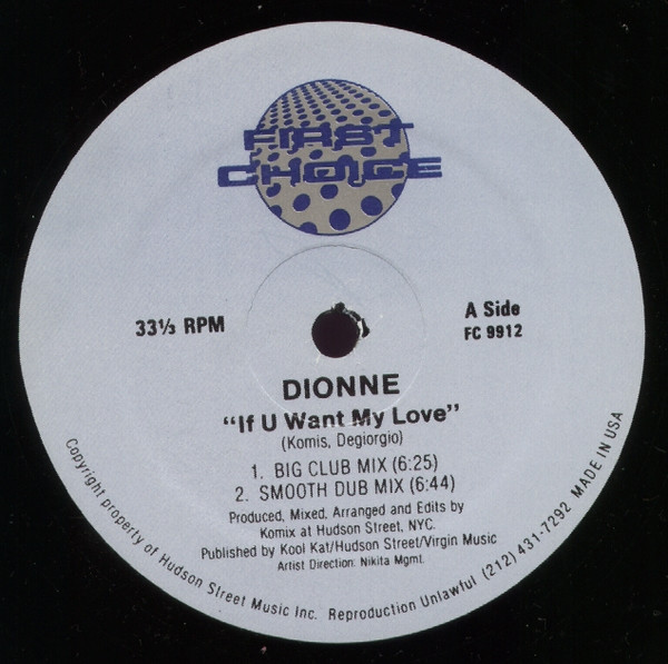 télécharger l'album Dionne - If U Want My Love
