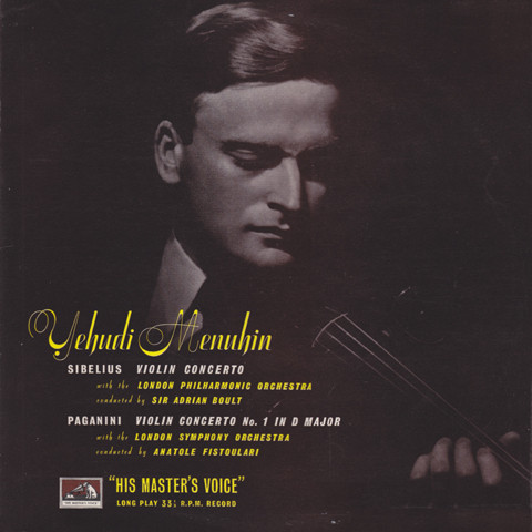 Yehudi Menuhin, Sibelius / Paganini – Violin Concerto / Violin